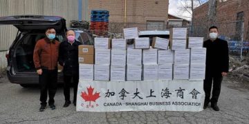 加拿大上海商会捐赠医疗物资给万锦市医院等机构